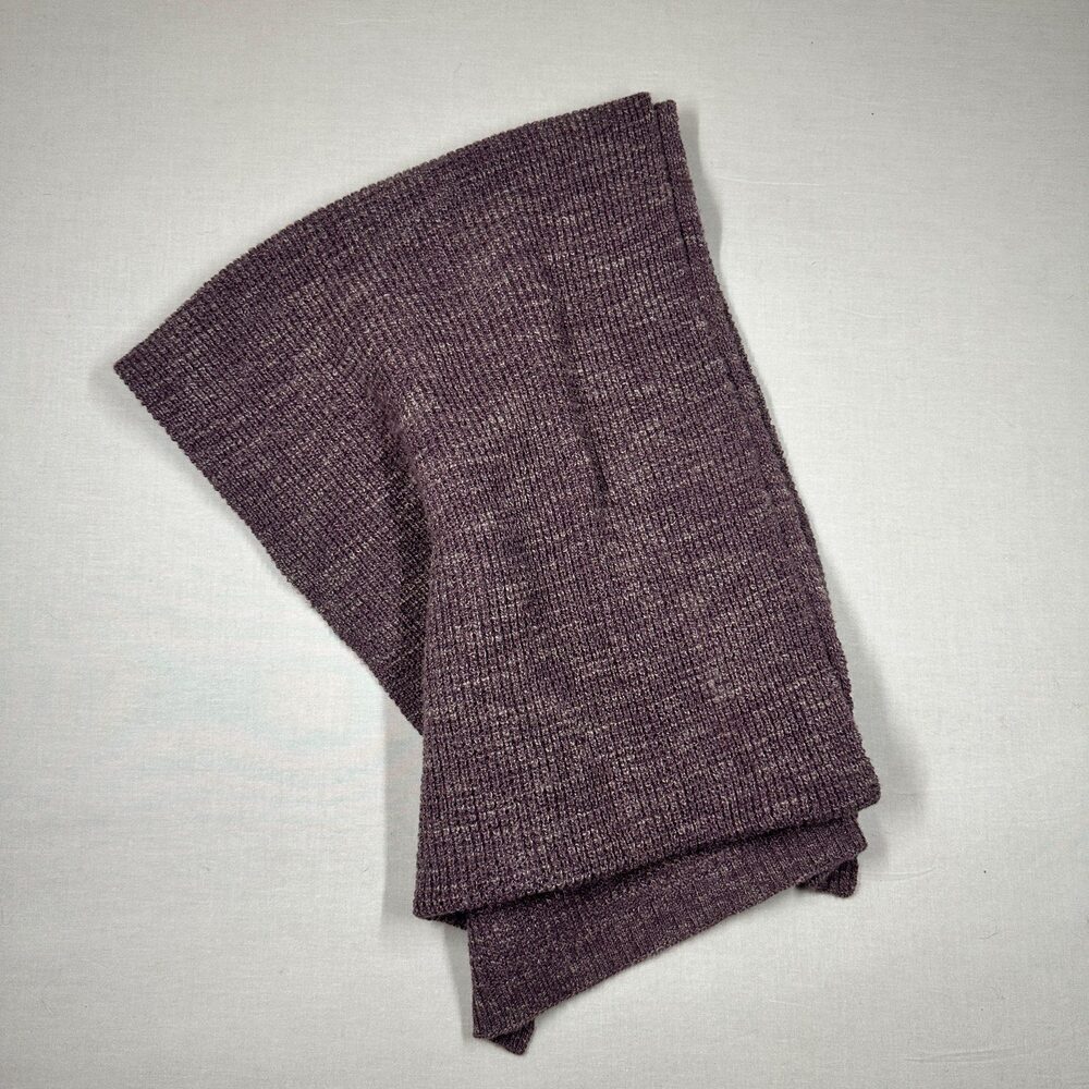 Quiet Luxury Bonobos Merino Cashmere Ribbed Scarf Purple Mauve OS
